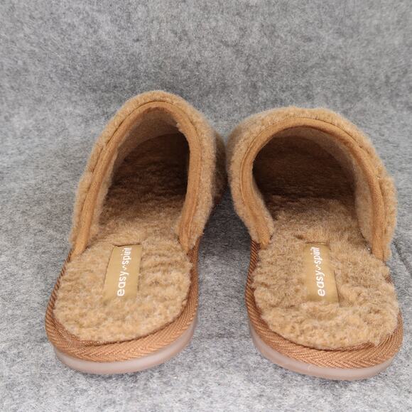 Easy Spirit Shoes Womens 9/10 Slippers Mule Slip On Faux Fur Comfort Casual Tan - Picture 11 of 11